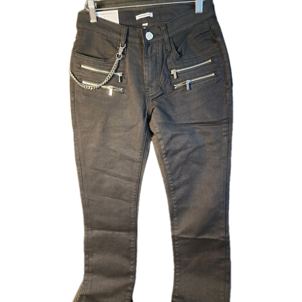 WeWoreWhat Jeans Womens Sz 25 Rocker Low Rise Black‎ Denim